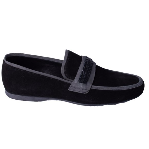 DIVARESE BLACK, DIM GRAY LOAFERS | MENS SIZE 44